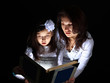 Girl with my mother found a wonderful book.