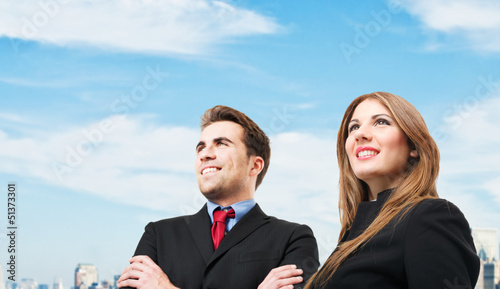 Photo: Business people looking to the future Business people looking to the future