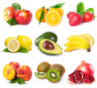 Collection of fresh fruits