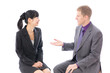 Photo: global business image on white background global business image on white background