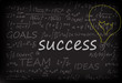 success concept on chalk board