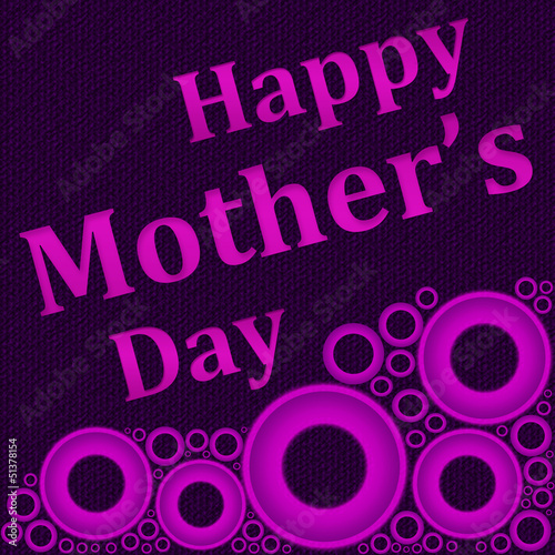 Illustration: Mothers Day - Purple with Pink Circles Mothers Day - Purple with Pink Circles