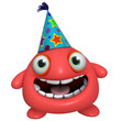 3d Cartoon Cute Holiday Red Mo...