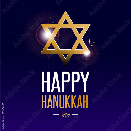 Vector: Happy Hanukkah Happy Hanukkah