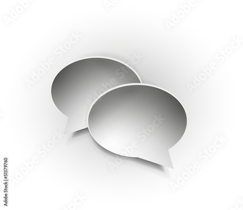 Vector: Paper speech bubble icons Paper speech bubble icons