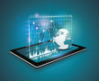 Modern Infographic on Tablet PC