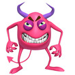 Illustration: 3d cartoon devil 3d cartoon devil