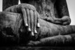 Buddha statue hand close up detail