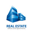 Vector Logo property developer, house and city
