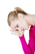 Photo : Young beautiful woman in depression. Young beautiful woman in depression.
