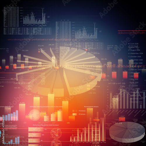 Illustration: Marketing high tech background Marketing high tech background