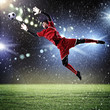 Goalkeeper catches the ball