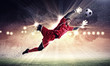 Goalkeeper catches the ball