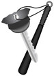 Pt-Key in the police cap form with keychain as baton