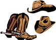 cowboy boots and hats