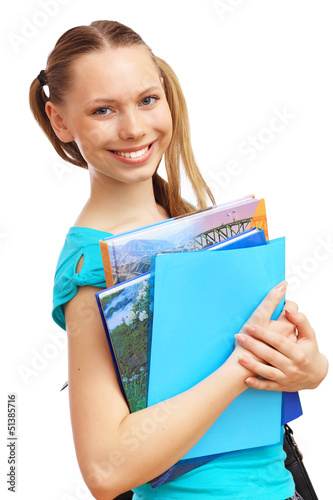 Photo: Happy student with books Happy student with books