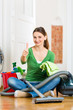 Woman at the spring cleaning