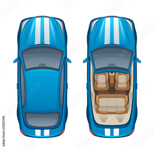 Vector: Blue car Blue car