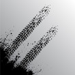 Black tire track