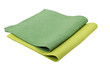 green table napkins on white background isolated