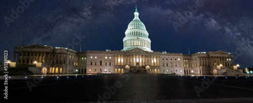 Photo: capitol building with milky way sky capitol building with milky way sky
