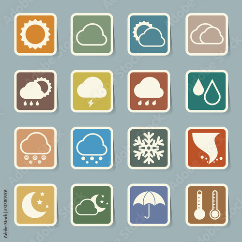 Vector: Icon set of weather ,Illustration Icon set of weather ,Illustration