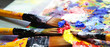 Vivid strokes and paintbrushes