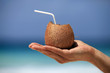 Coconut in a man's hand