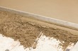 preparing a cement screed, chape ciment