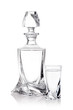Photo: shot glass filled with clear cold alcohol shot glass filled with clear cold alcohol