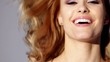 Happy Woman Portrait in Slow Motion Footage