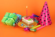 Colorful Birthday Cake With Ca... Colorful Birthday Cake With Ca...