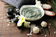 Composition with cosmetic clay for spa treatments,