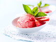 Ice Cream. Strawberry Homemade Icecream Scoop