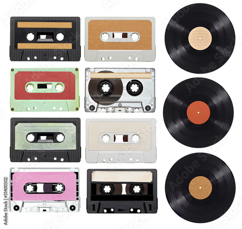 Photo: music audio tape vynil vinyl vintage music audio tape vynil vinyl vintage