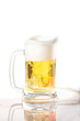 Golden beer splash