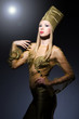 Young model in personification of egyptian beauty
