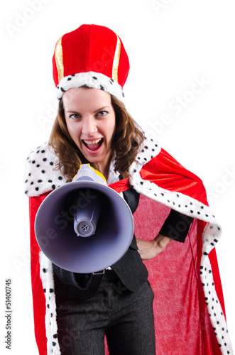 Photo: Woman queen in funny concept Woman queen in funny concept