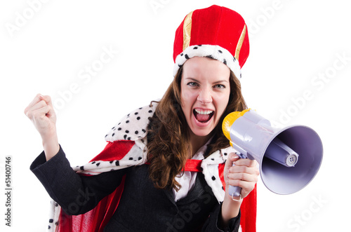 Photo: Woman queen in funny concept Woman queen in funny concept