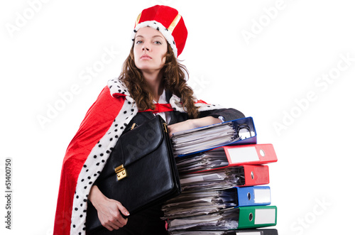 Photo: Woman queen in funny concept Woman queen in funny concept