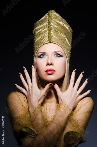 Photo: Young model in personification of egyptian beauty Young model in personification of egyptian beauty