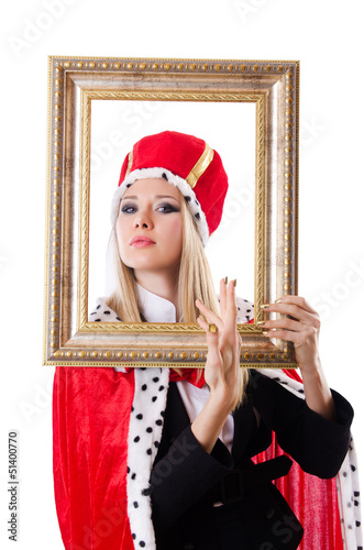 Photo: Woman queen in funny concept Woman queen in funny concept