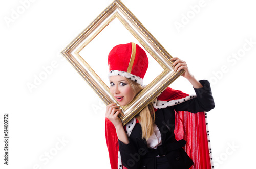 Photo: Woman queen in funny concept Woman queen in funny concept
