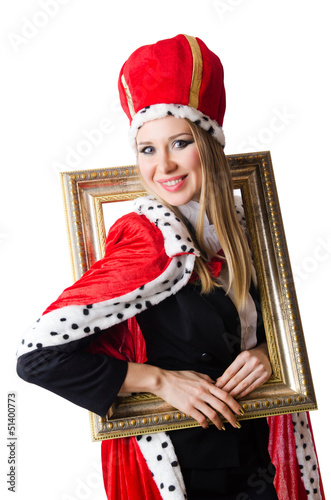 Photo: Woman queen in funny concept Woman queen in funny concept