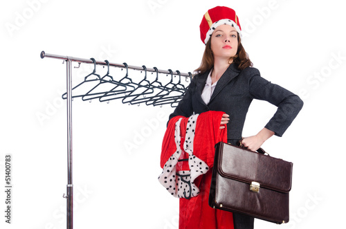 Photo: Woman queen in funny concept Woman queen in funny concept