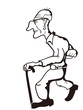 old man outline