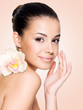 Photo: Beautiful smiling woman with healthy skin Beautiful smiling woman with healthy skin