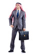 Arab businessman isolated on the white