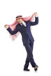 Arab man dancing from joy