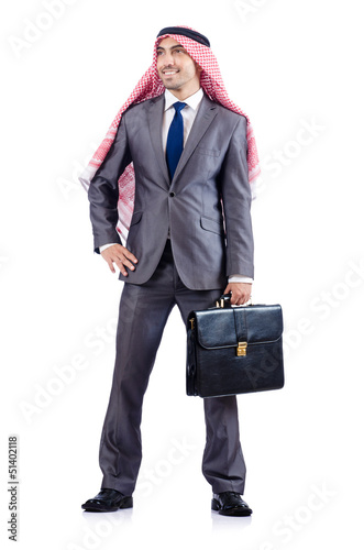 Photo: Arab businessman isolated on the white Arab businessman isolated on the white